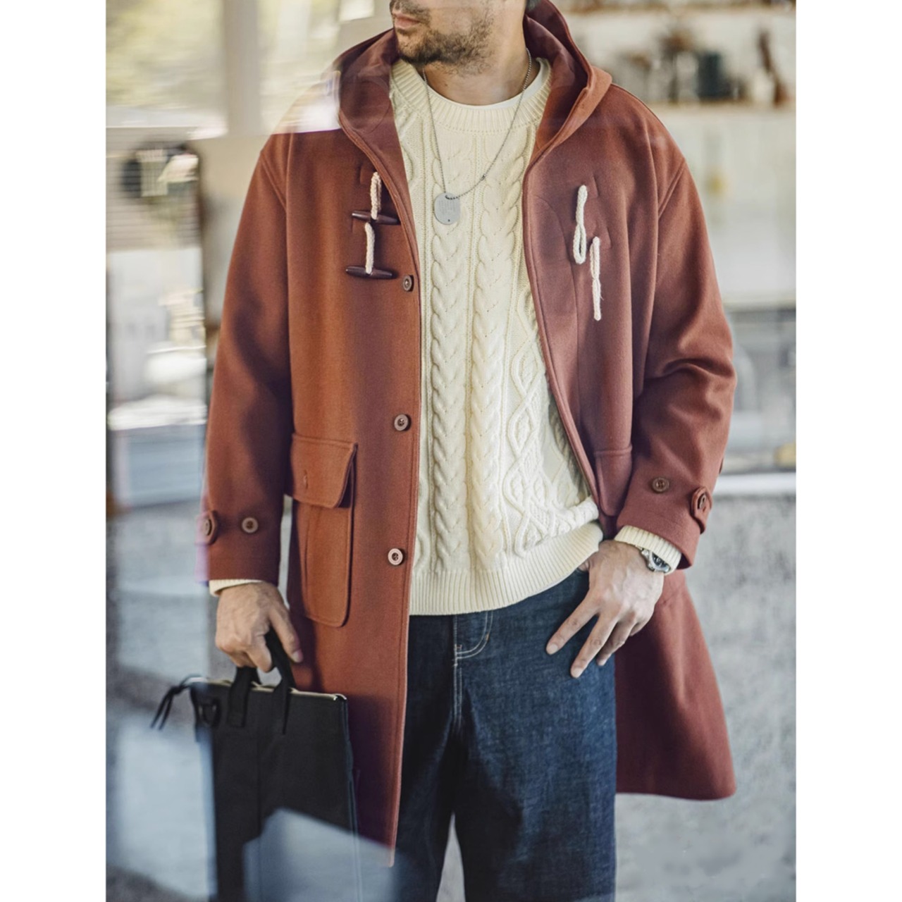 【UNISEX】College Style Duffle Coat / カレッジ スタイル ダッフル コート