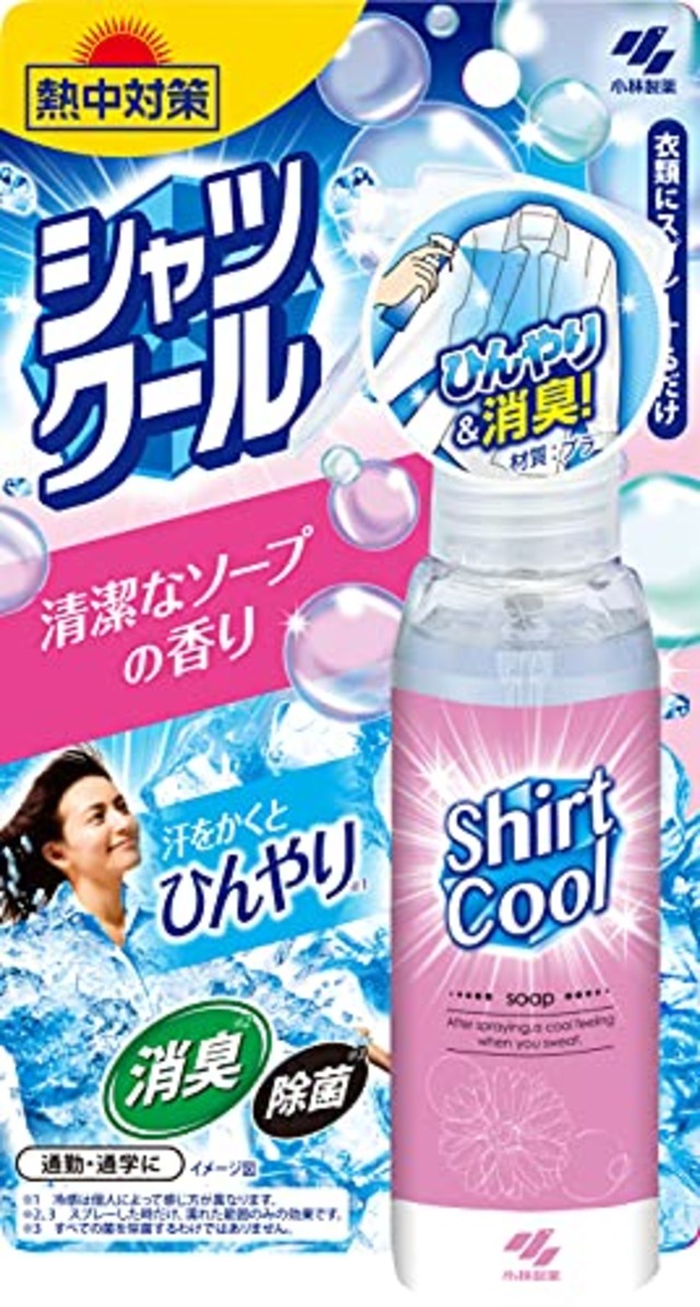 熱中対策 シャツクール フローラルソープの香り 衣類にスプレーするだけ 汗をかくとひんやり続く 冷感スプレー 100ml 小林製薬