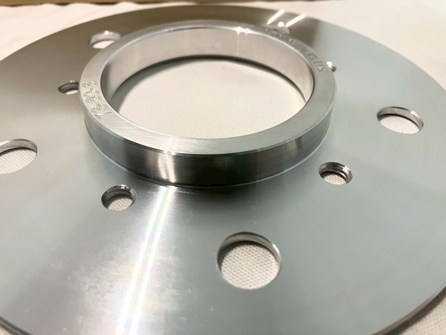 ハブリング付き3mmスペーサー ※ホイール側73mm 材質：ジュラルミン