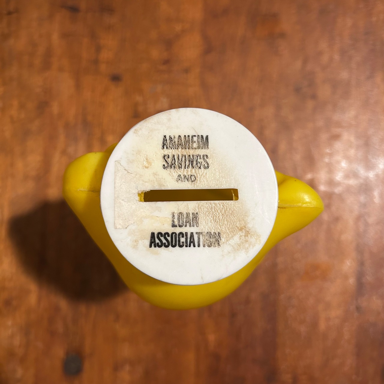 豚 貯金箱 ANAHEIM SAVING AND LOAN アドもの 黄色 pig coinbank MU-448