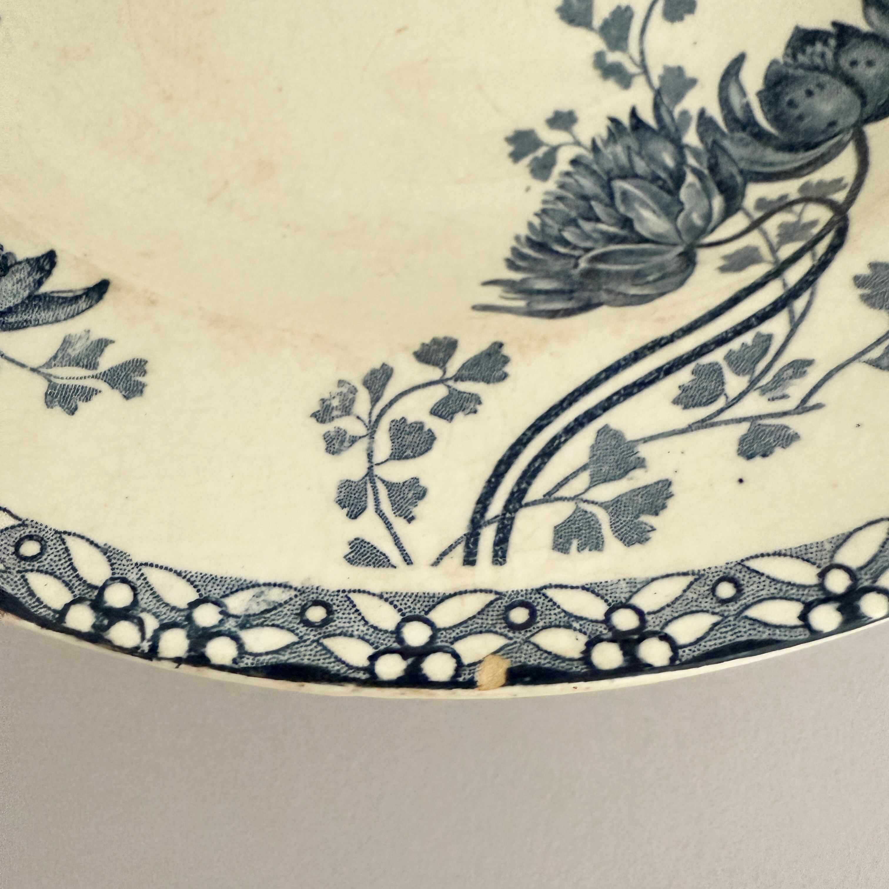 French Antique Soup Plate of Sarreguemines ROYAT Series