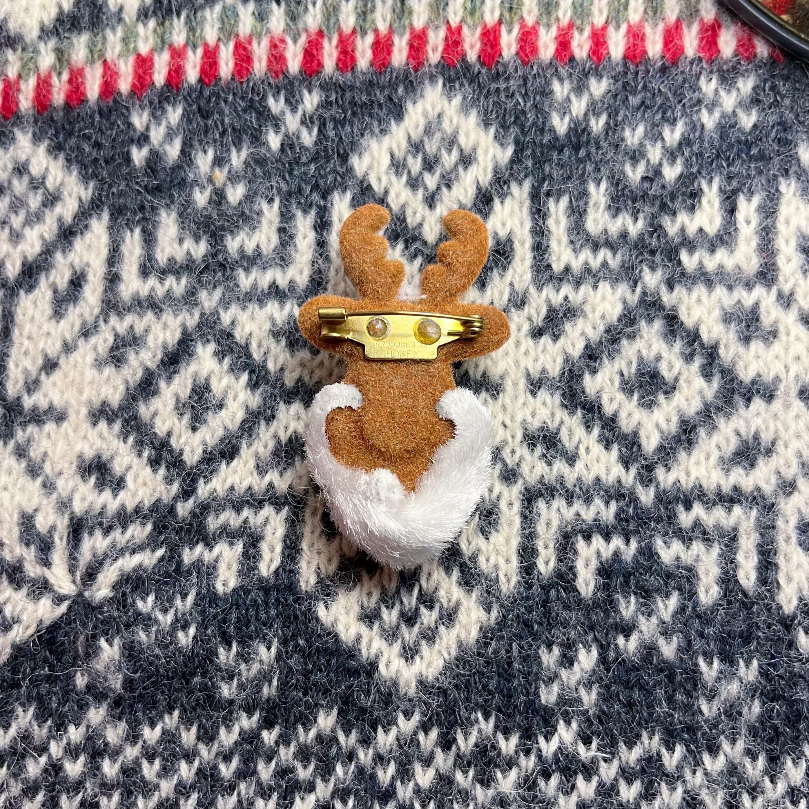 christmas reindeer brooch