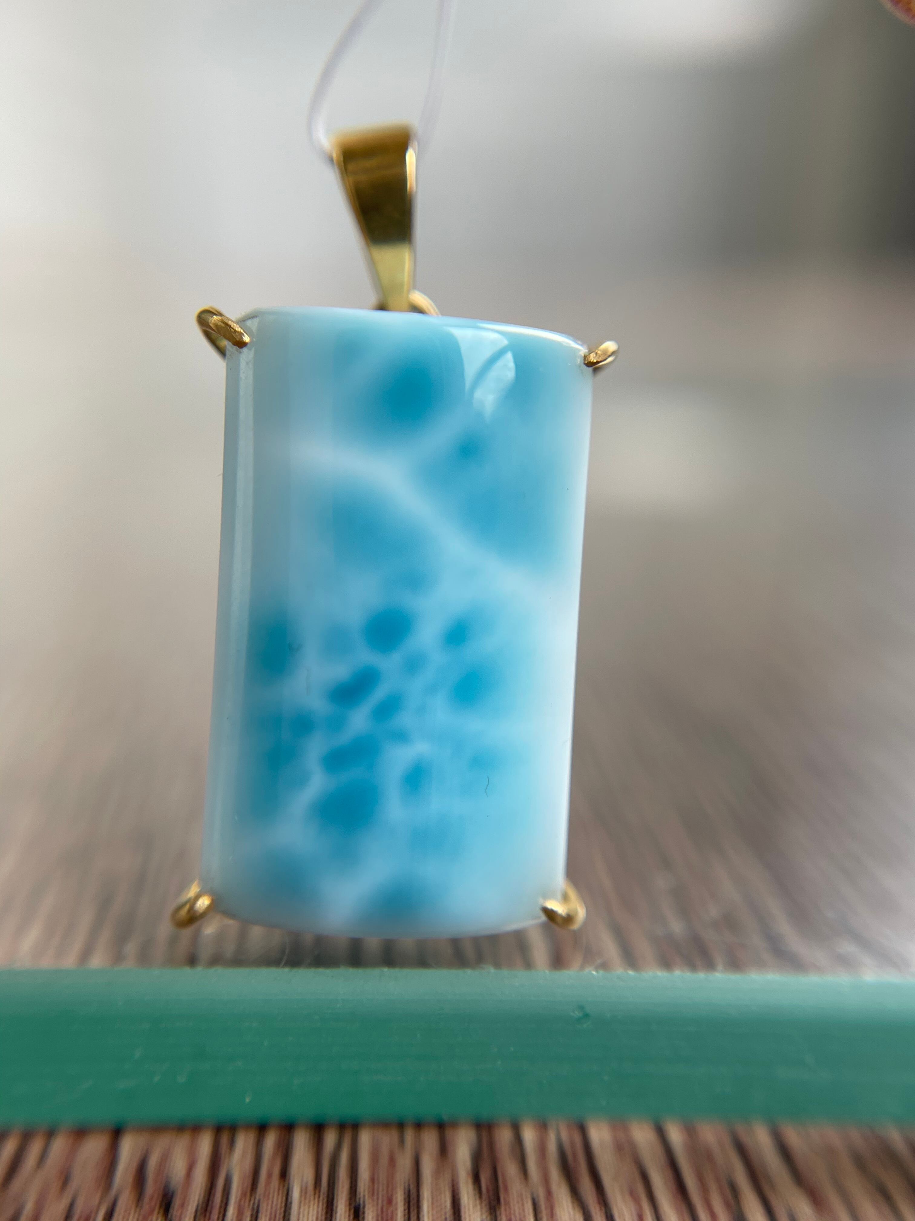 no.3・ラリマー ・k18・ペンダントトップ