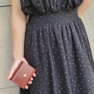 左利き用ボタンミニ財布 各色【受注製作】