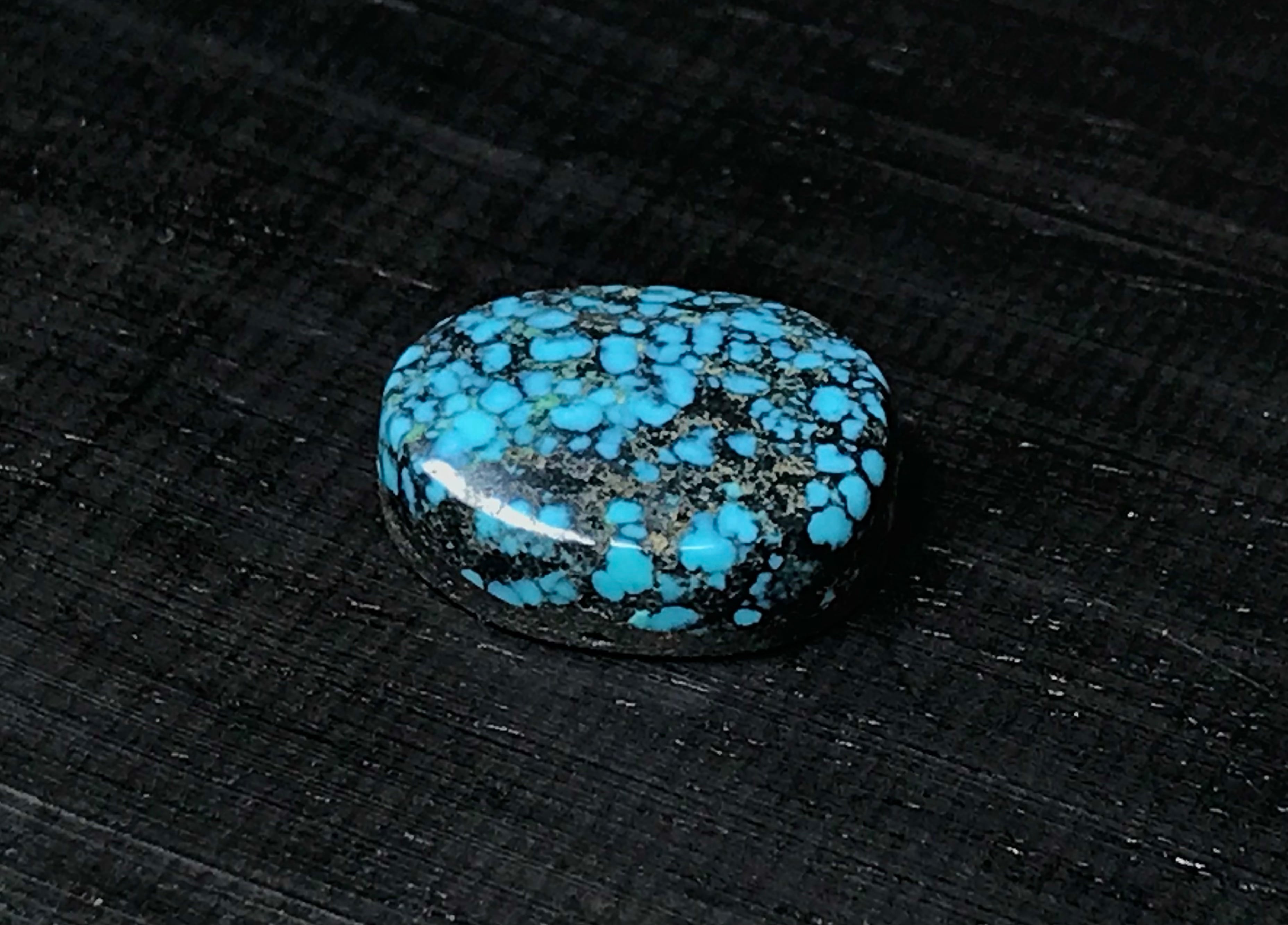 1点もの）Gem Grade Black Web Kingman Turquoise ナチュラル キング