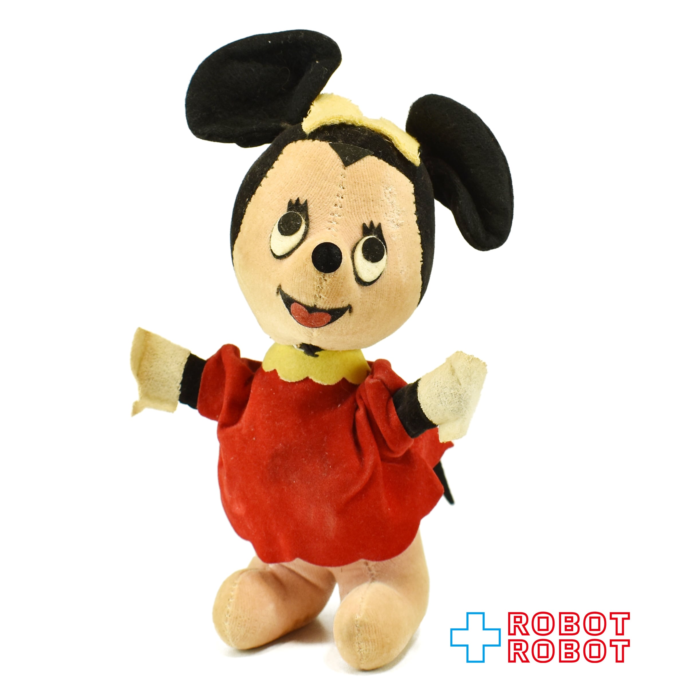 ディズニー ミニーマウス おがくずぬいぐるみ人形 メイドインジャパン