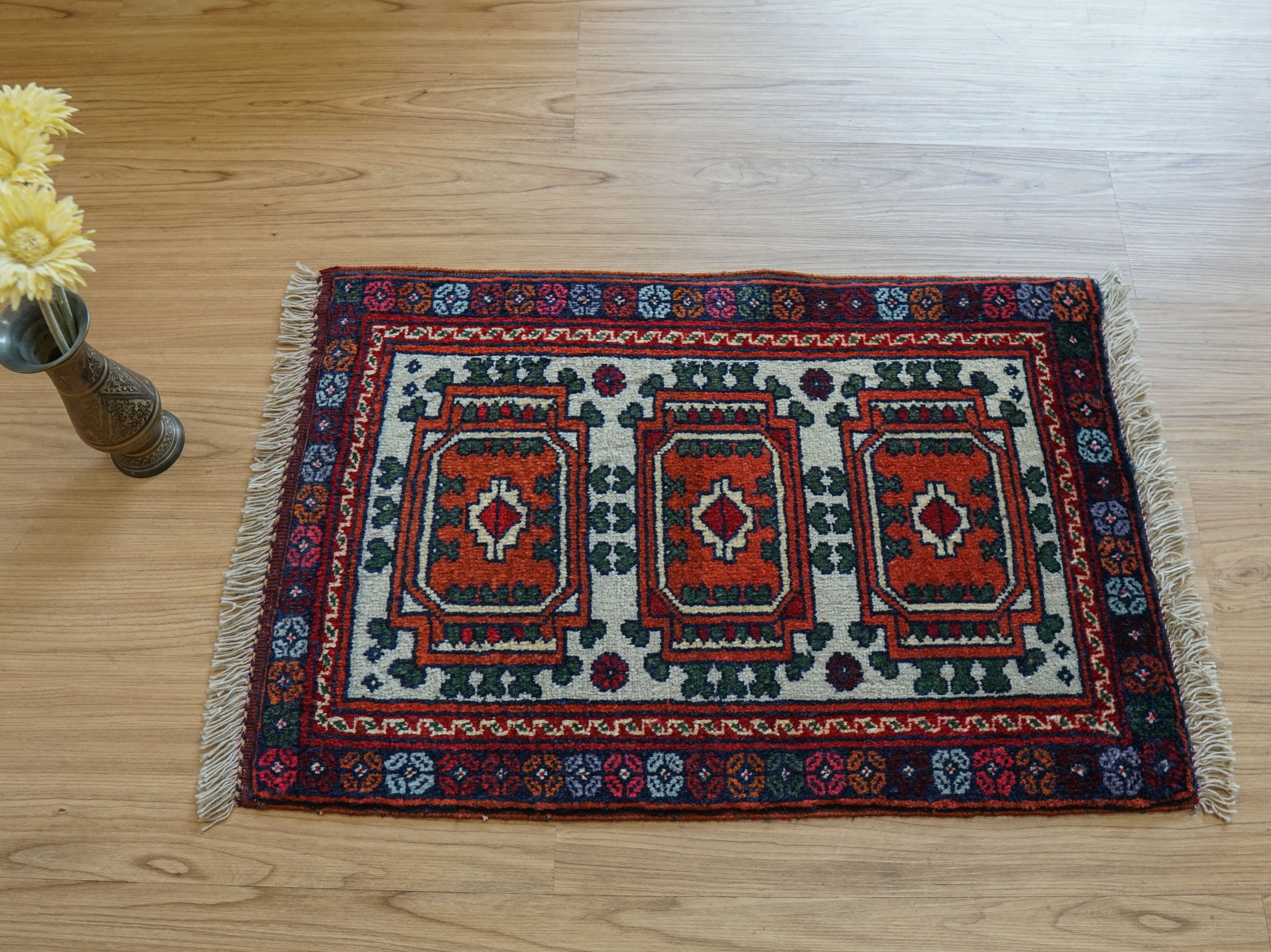 54×42cm アフガニスタン手織り絨毯 Fine カールモハメディ 54×42cm アフガニスタン手織り絨毯 Fine カールモハメディ