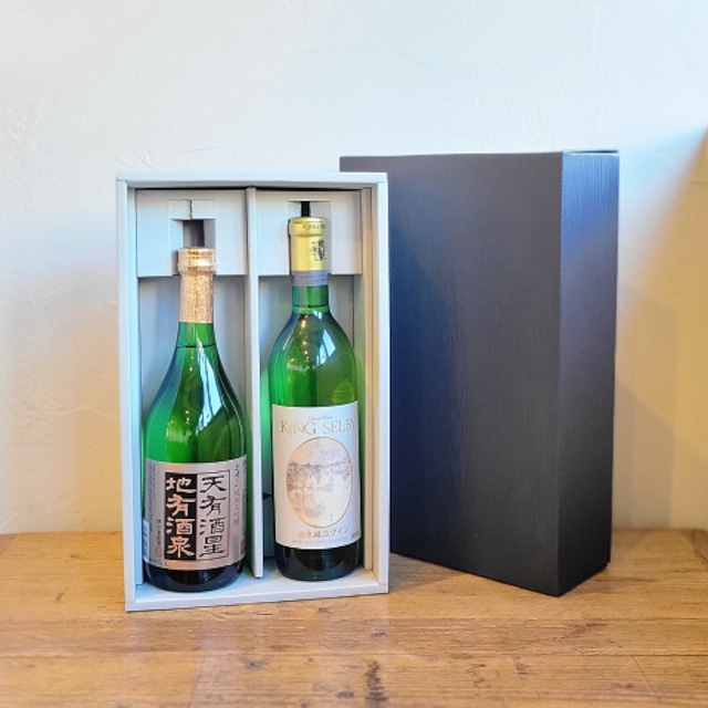 【送料込】大阪銘酒セット〈大阪のお酒ギフト〉 清鶴 純米大吟醸 x 柏原醸造ワイン 白ワイン 720ml×2本