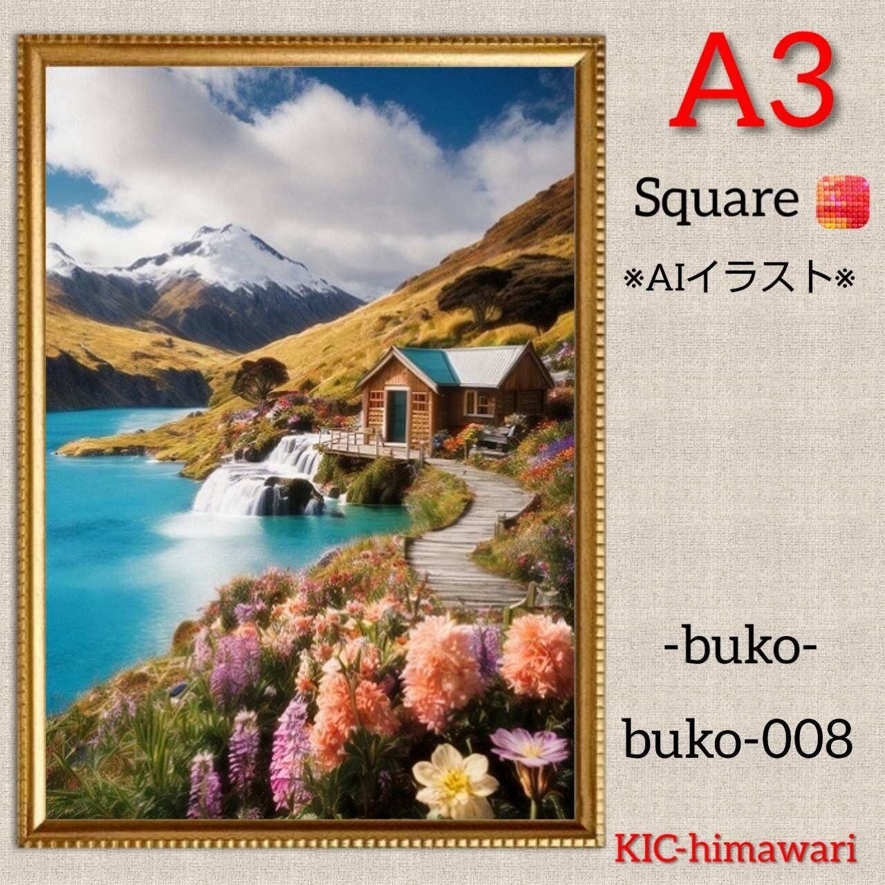 A3サイズ 四角ビーズ【buko-013】ダイヤモンドアート