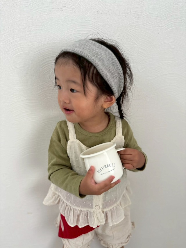 gray ﾗｽ1《即納》送料無料 【mini robe】Knitted hairband