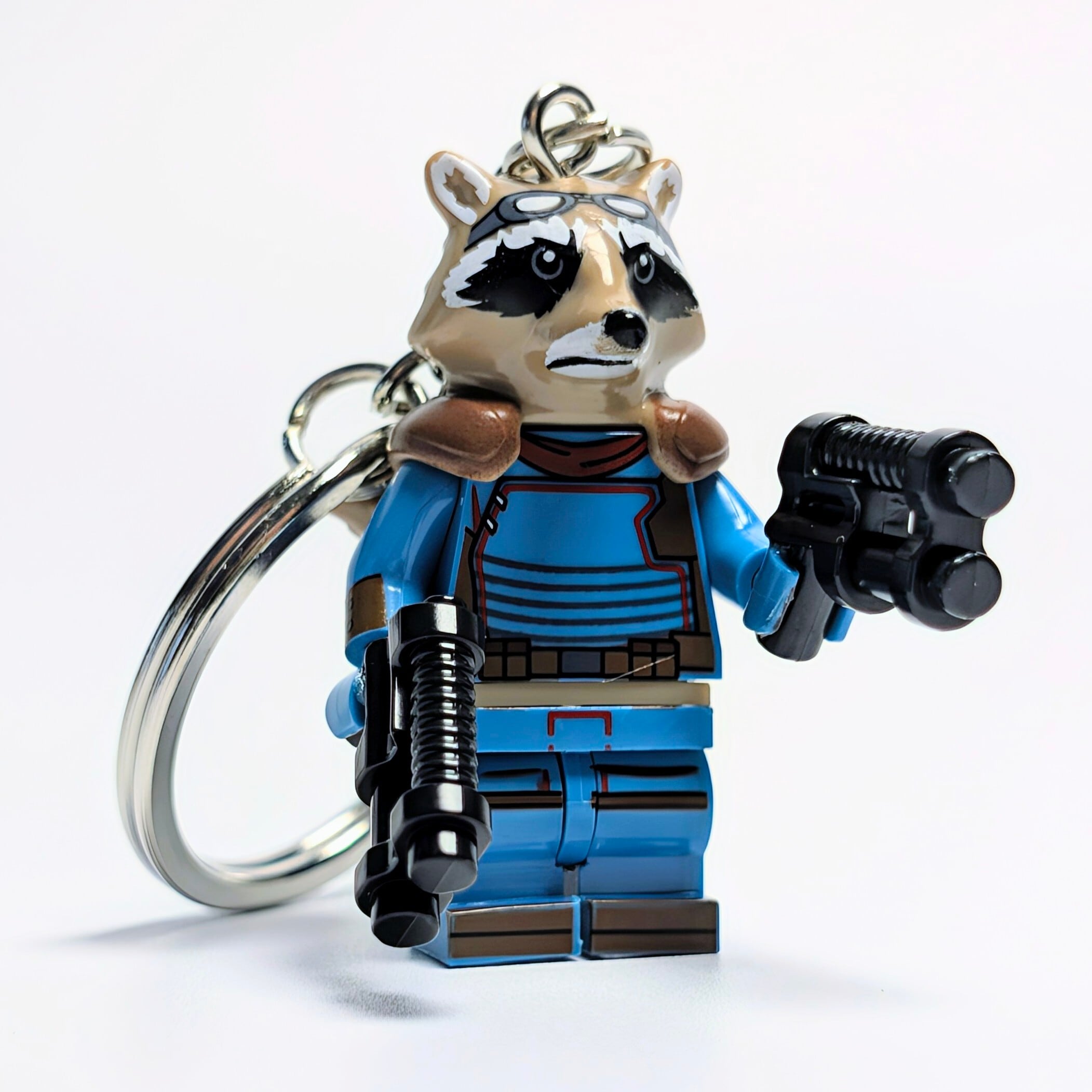 ☆ブロックフィギュアキーホルダー☆【 ガーディアンズ・オブ・ギャラクシー:VOLUME3 / アベンジャーズ 】 ロケット・ラクーン / MARVEL〚アメリカン雑貨 アメトイ〛