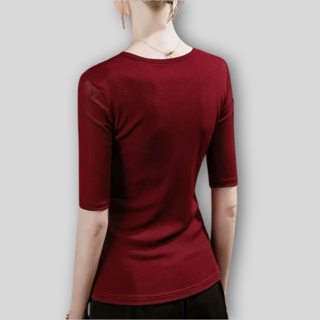 カシュクール ドレープ シアーレイヤード ダンストップス 5col D00591