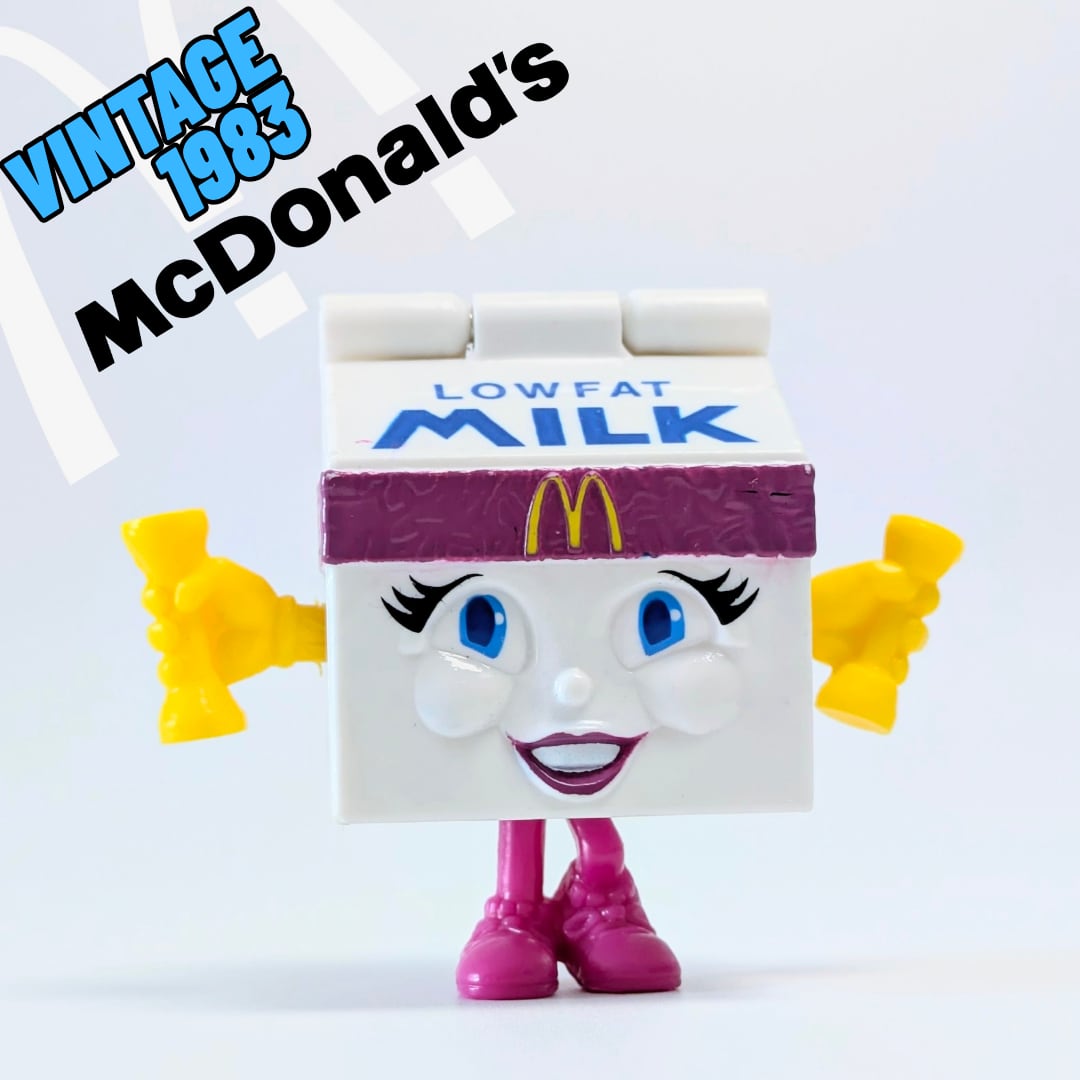 ☆ VINTAGE 1993 ☆【 McDonald's ( マクドナルド ) 】1993年マクドナルドミールトイ『 Food FUNdamentals(フード・ファンダメンタルズ)シリーズ』Milly(ミリー)Low Fat Milk / ハッピーミール 〚アメリカン雑貨 アメトイ〛