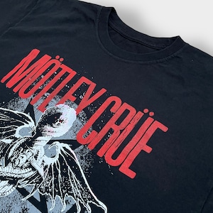 【MOTLEY CRUE】バンドTシャツ オフィシャル 公式 プリント ロゴ バンt ロックt 黒t モトリークルー ヘヴィメタ コピーライト2018 半袖 夏物 US古着