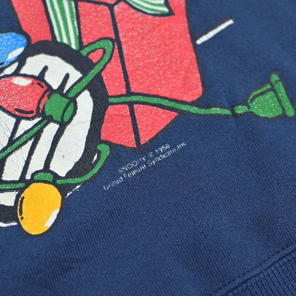 90s Hanes ヘインズ スヌーピー クリスマス プリント スウェットシャツ
