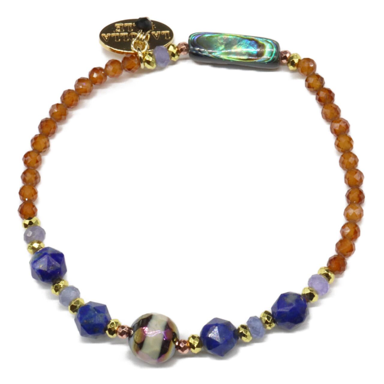 Starry Sky Fragment】薬師天珠×ラピスラズリ×タンザナイト×オレンジ 