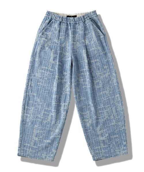 Jacquard Denim Cocoon Pants　Light Blue