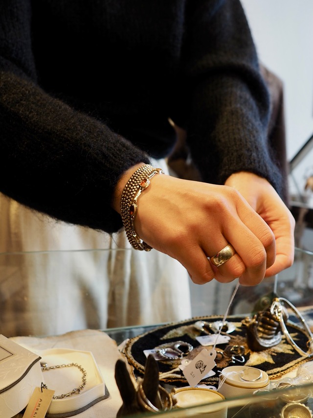 ITALY Vintage 925 Silver chain design bracelet