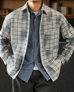 Retro Plaid Shirt Jacket  K0361