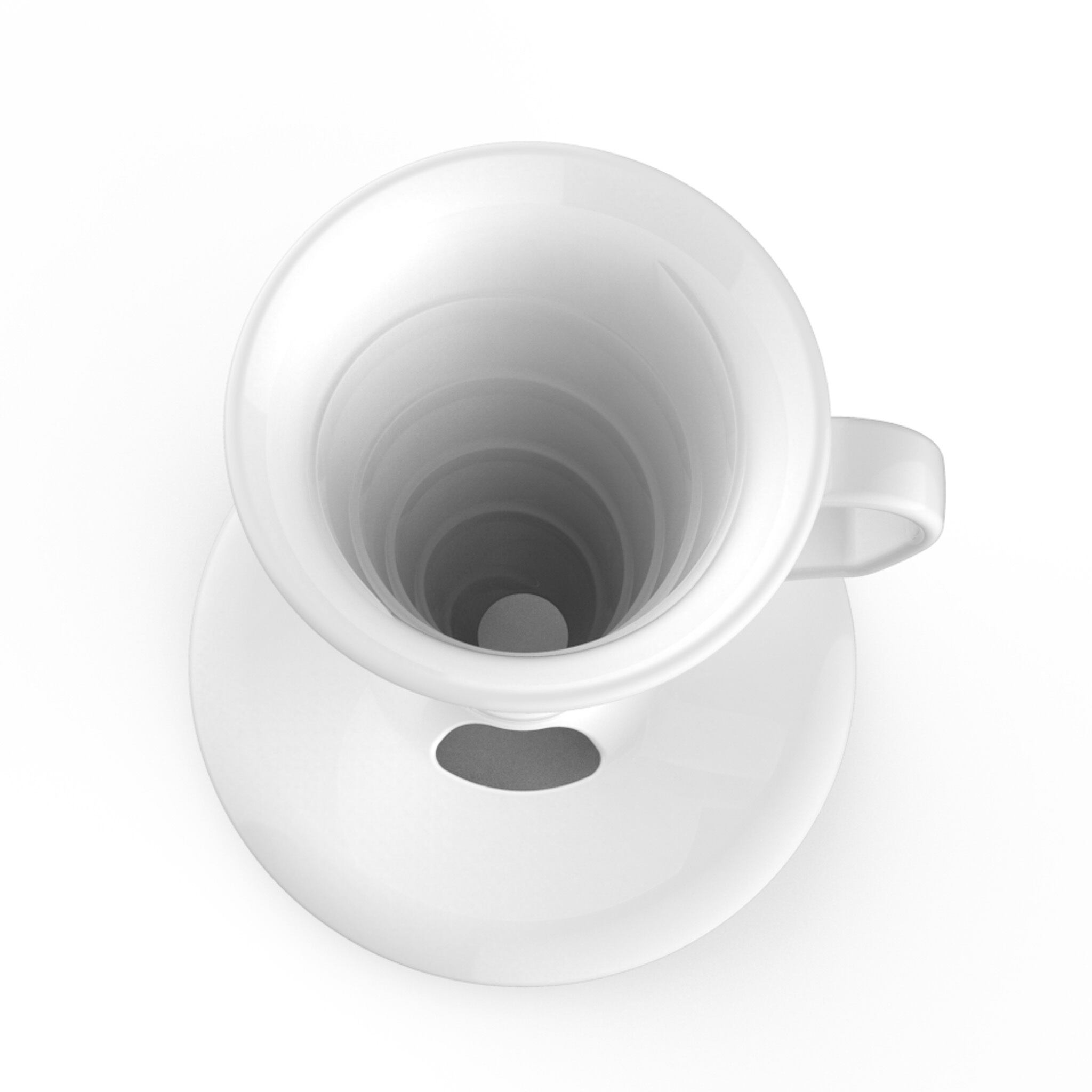 コニカル 30 シングル コーヒードリッパー / 有田焼 / 無地ホワイト