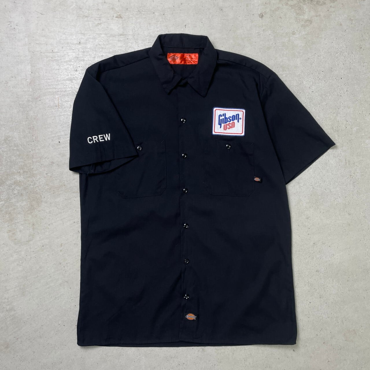 Dickies ディッキーズ ワークシャツ 半袖シャツ 企業ロゴワッペン