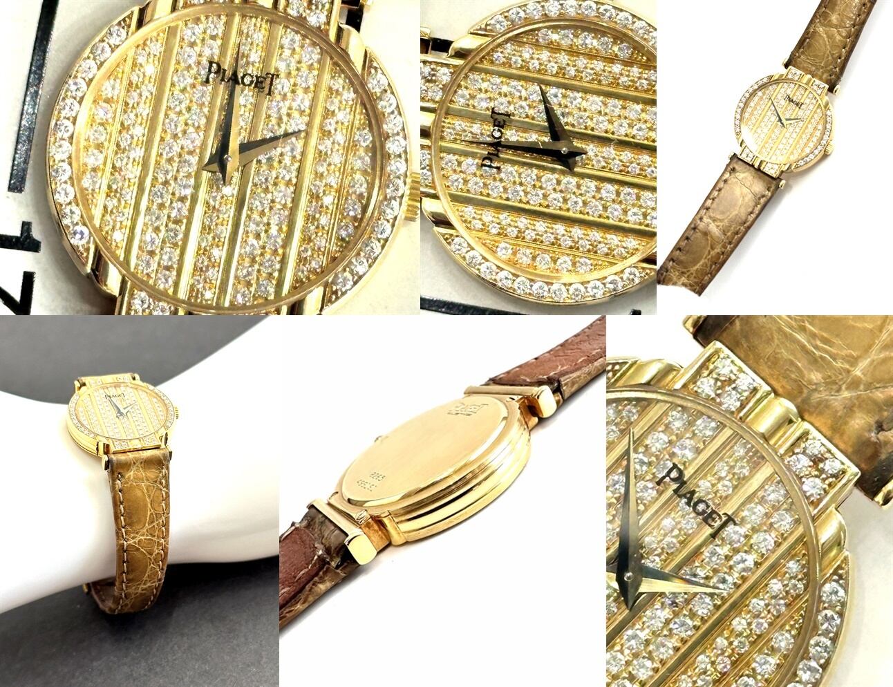 PIAGET ピアジェ 金無垢 ポロ パヴェ ダイヤモンド 158P K18 YG