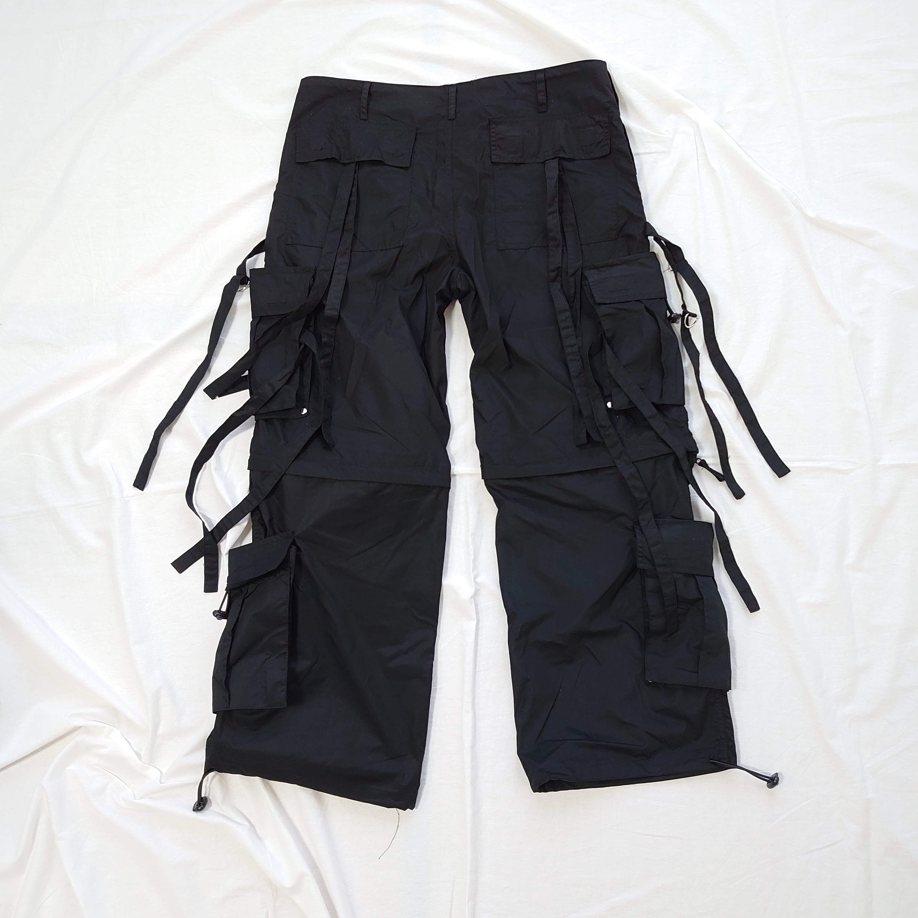 00's military UK techno pants black