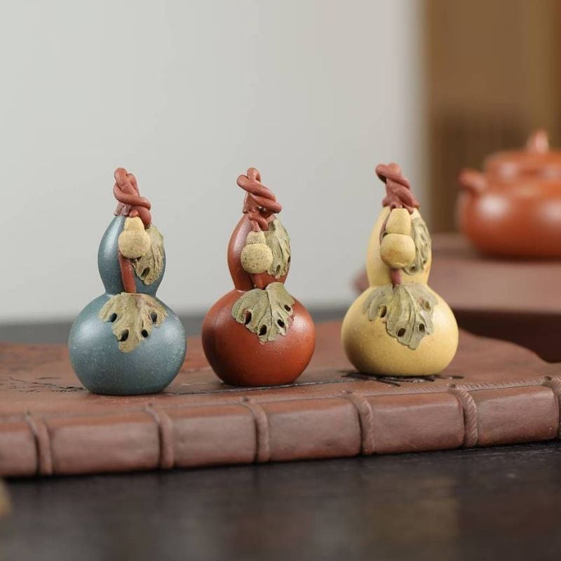 瓢箪 置物 オブジェ ひょうたん グリーン 緑 オレンジ 縁起物 財運 金