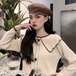 ✞ セーター カラーシャツブラウス ロング スウィート ガーリー ✞ゴスロリ SM ミリ 甘ロリ クラロリ 和ロリ エレガント 黒ロリ 姫ロリ 華ロリ BB-BB55101575085