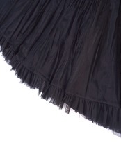 ロゴプリーツドレーピングスカート (BLACK)　CQ-49028