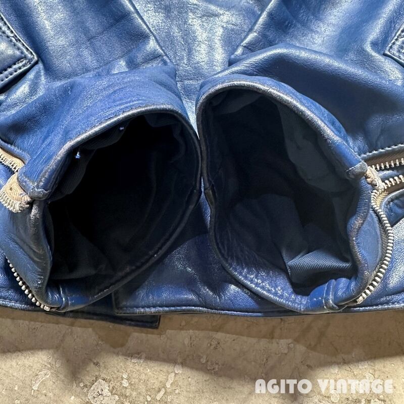 70's INTERSTATE LEATHERS ダブルライダースジャケット パデッド