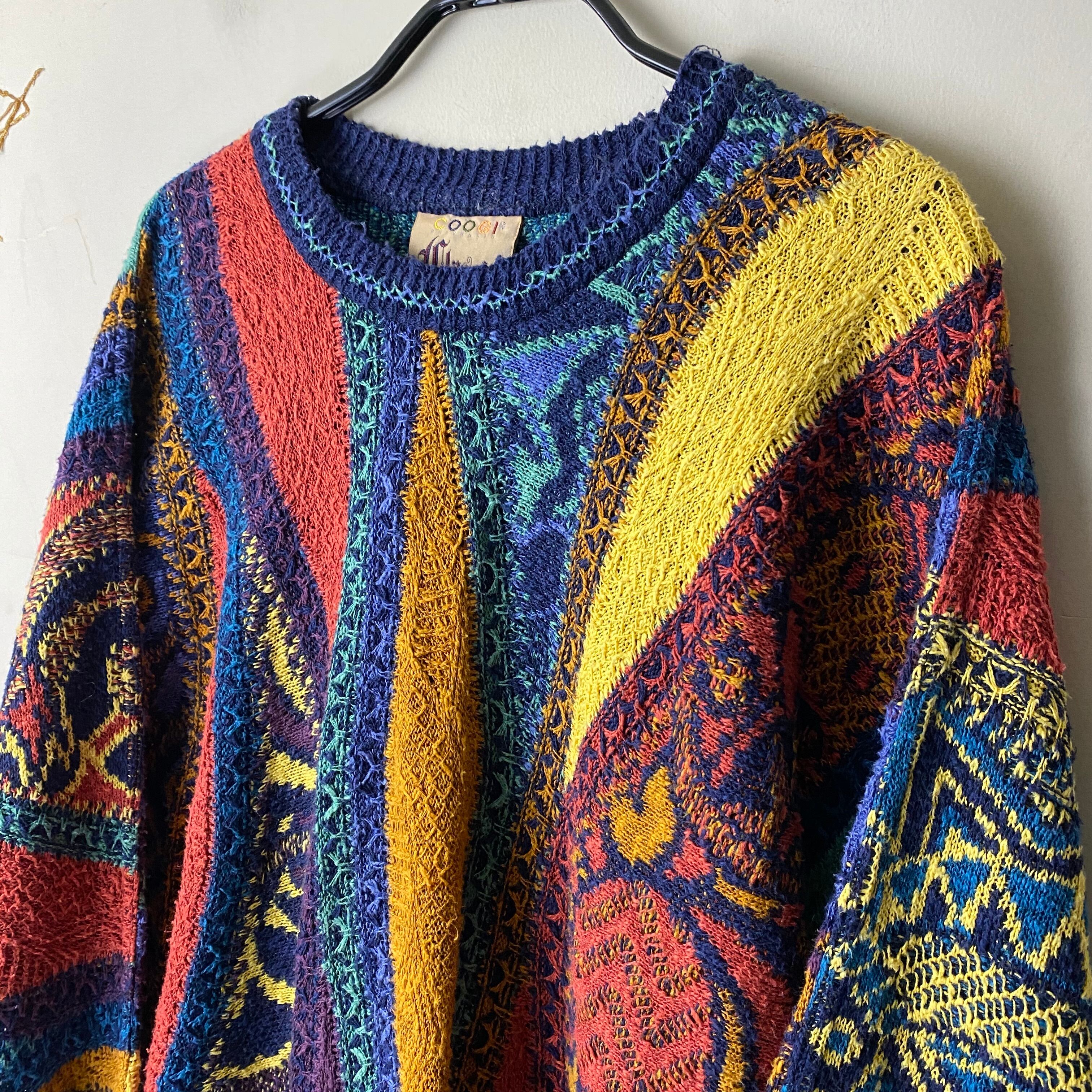 vintage COOGI cotton×linen 3D knit sweater | NOIR ONLINE