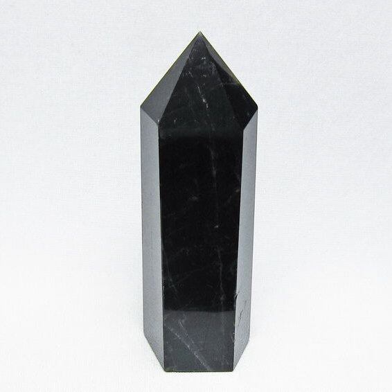 黒水晶 ポイント モリオン 六角柱 置物 一点物 152-4399