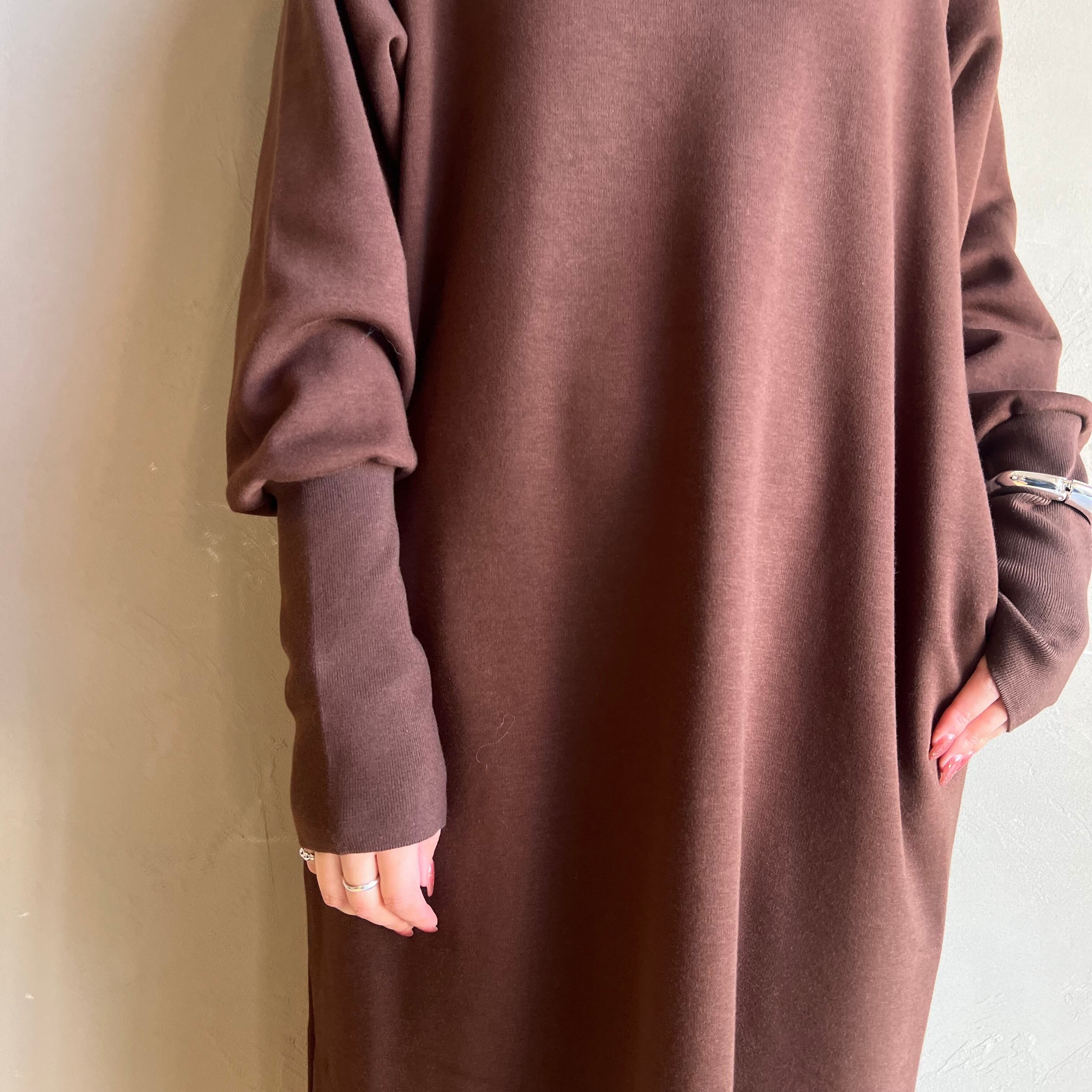 CLOCHE 】ロングリブスリーブ裏起毛ワンピース | valance 福井