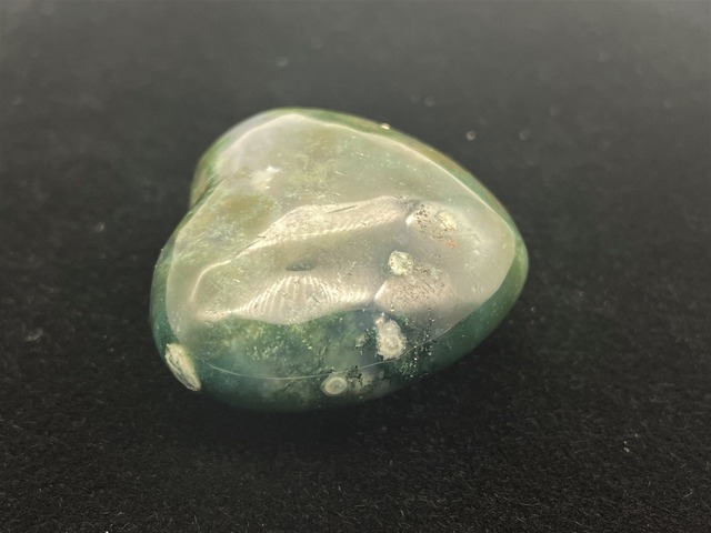 ハート型（モスアゲート）