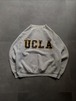 UCLA カレッジ スウェット グレー ラグラン ワッペンロゴ 古着
