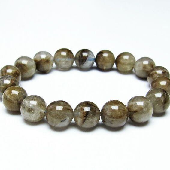 プラチナルチルクォーツ ブレスレット 12mm 一点物 111-29773