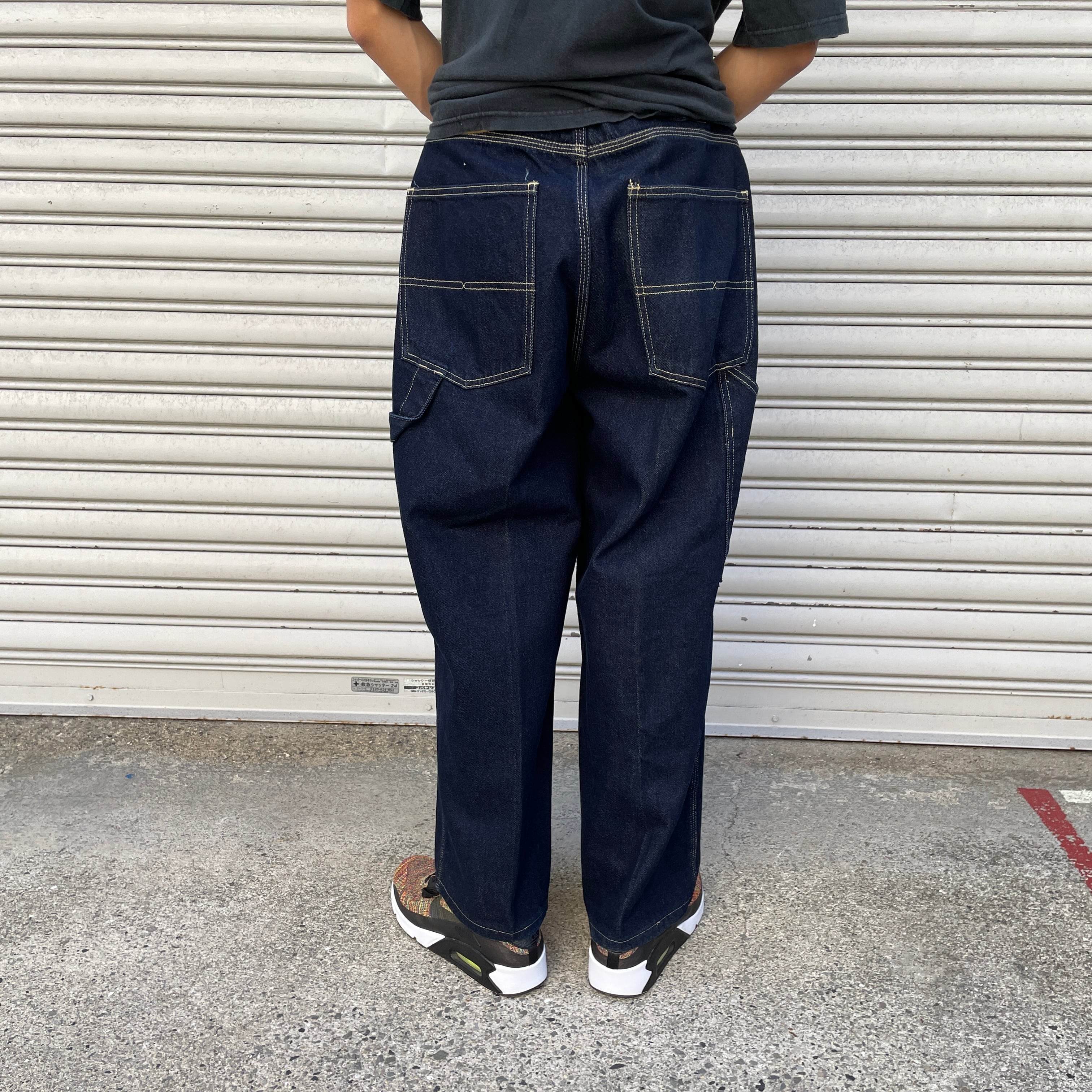 送料無料』90s Sean john デニムワイドパンツ バギー W36 太パン