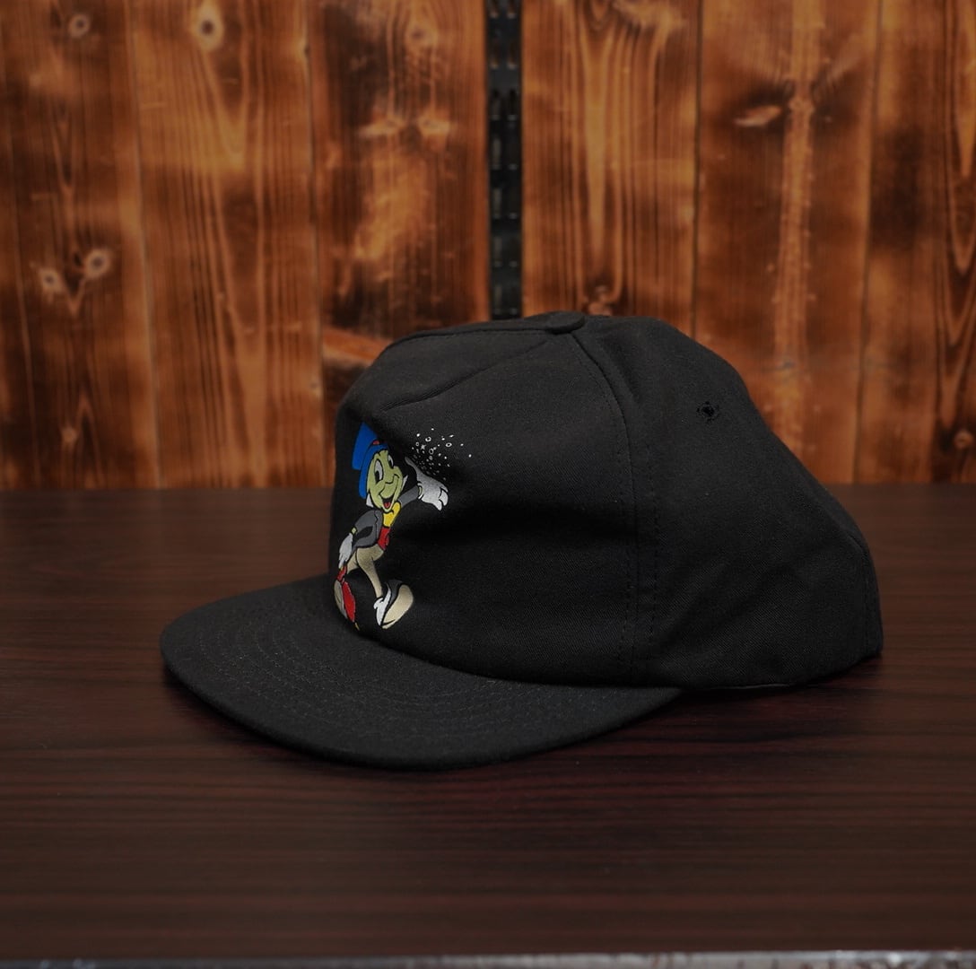 90s disney ジミニークリケット キャップ/ディズニー ピノキオ