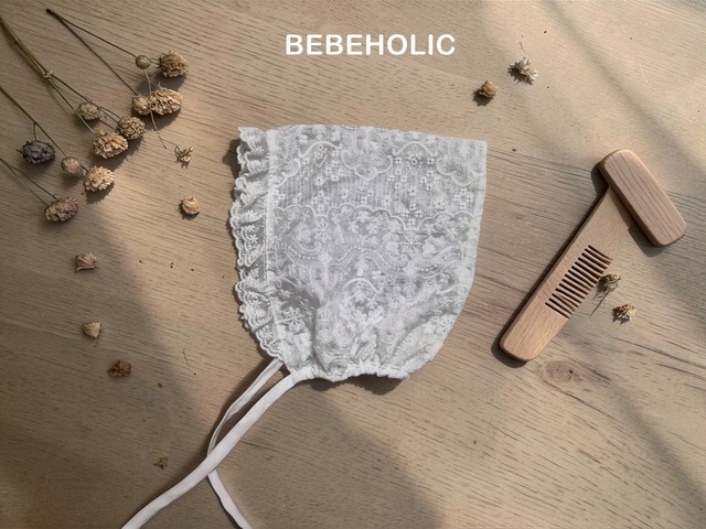 ⭐︎即納⭐︎[bebeholic] mummy lace bonnet