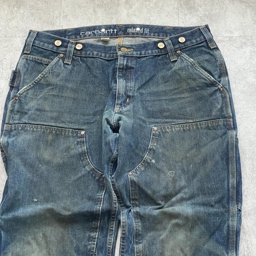 メキシコ製 デニム ダブルニー Carhartt 36×32 詳細写真4