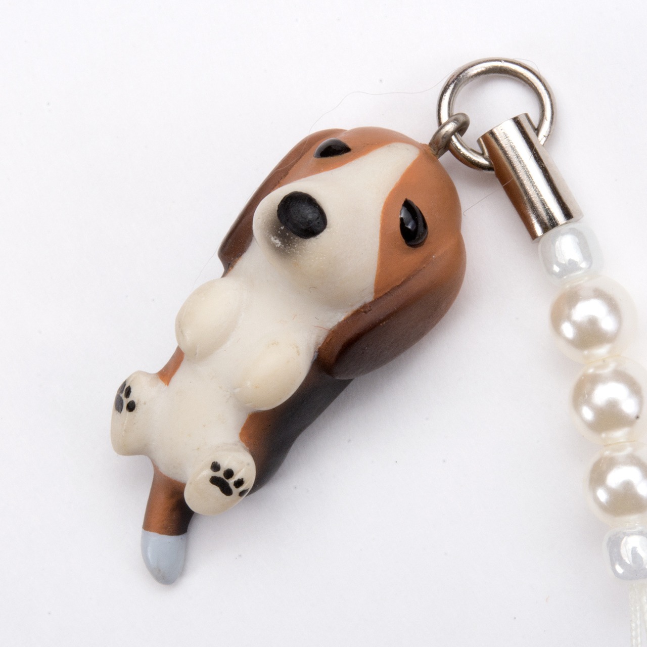 Dog 92 Beagle ビーグル トライカラー ビーズ ストラップ DN-1601