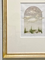 岩切裕子 IWAKIRI Yuko「dans la ciel」woodcut print with frame thumbnail 3