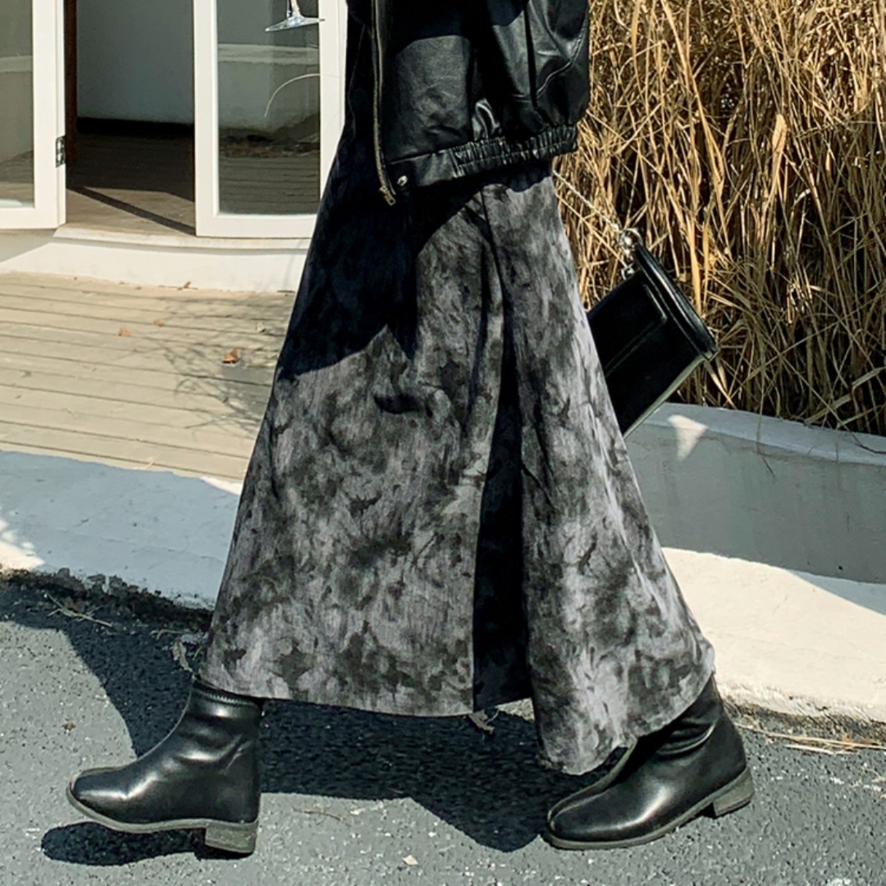 Tie-dye A-line full skirt (ME358)