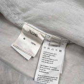 120% Lino リノ 半袖 リネン シャツ サイズ M /麻100%/メンズ/ライトグレー系/Regular Fit/薄手/ポケット付き