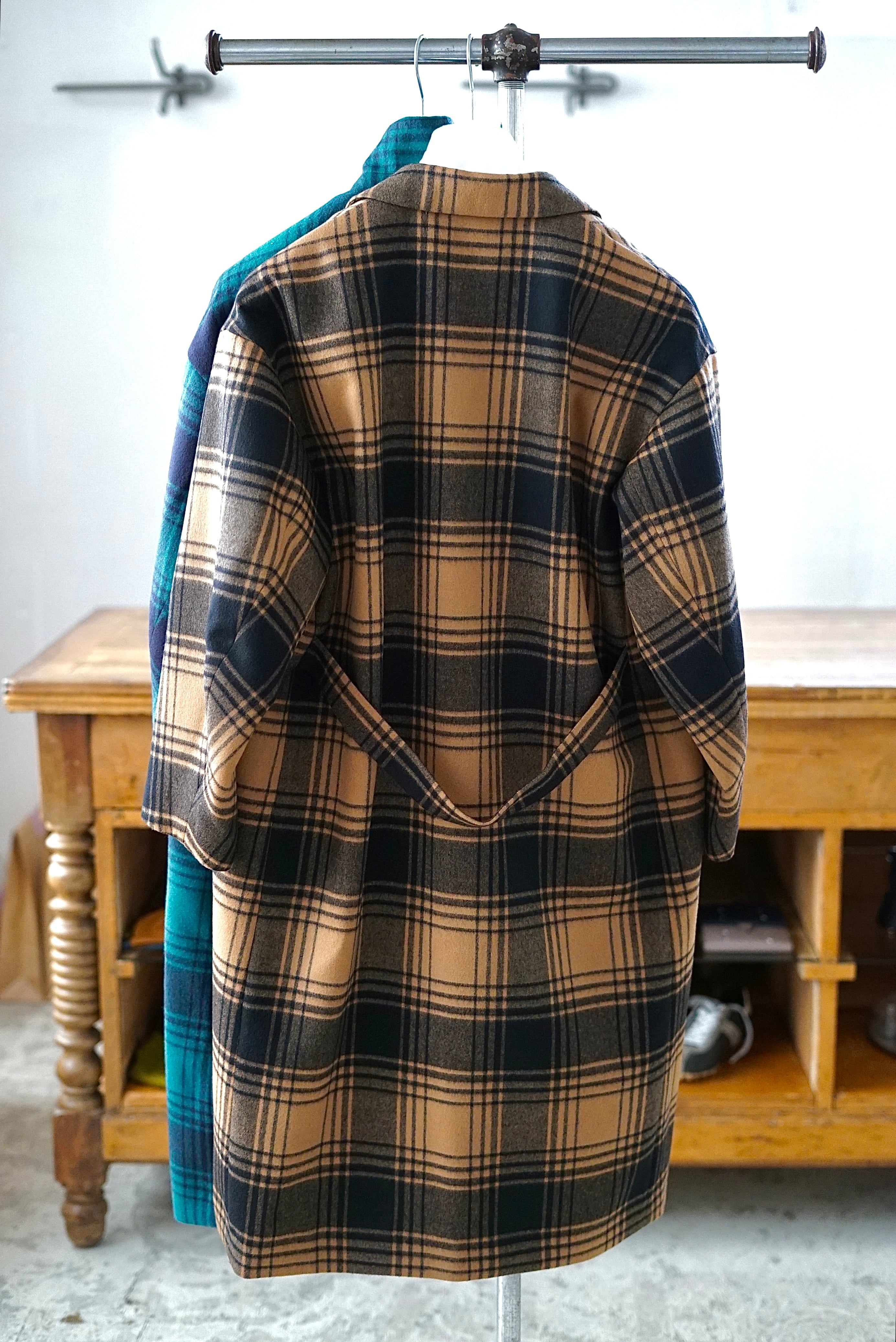 HYKE / PLAID CORT (COYOTE BROWN, GREEN ) | JUQUI Online