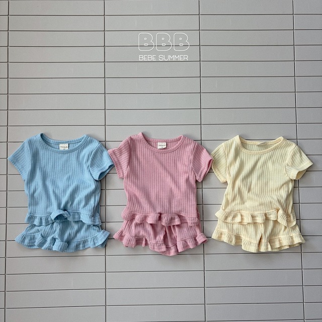 韓国子供服?Bellabambina ?ベベミニットフリルセット?26summer?ベベ? セットアップ?*12M~M*