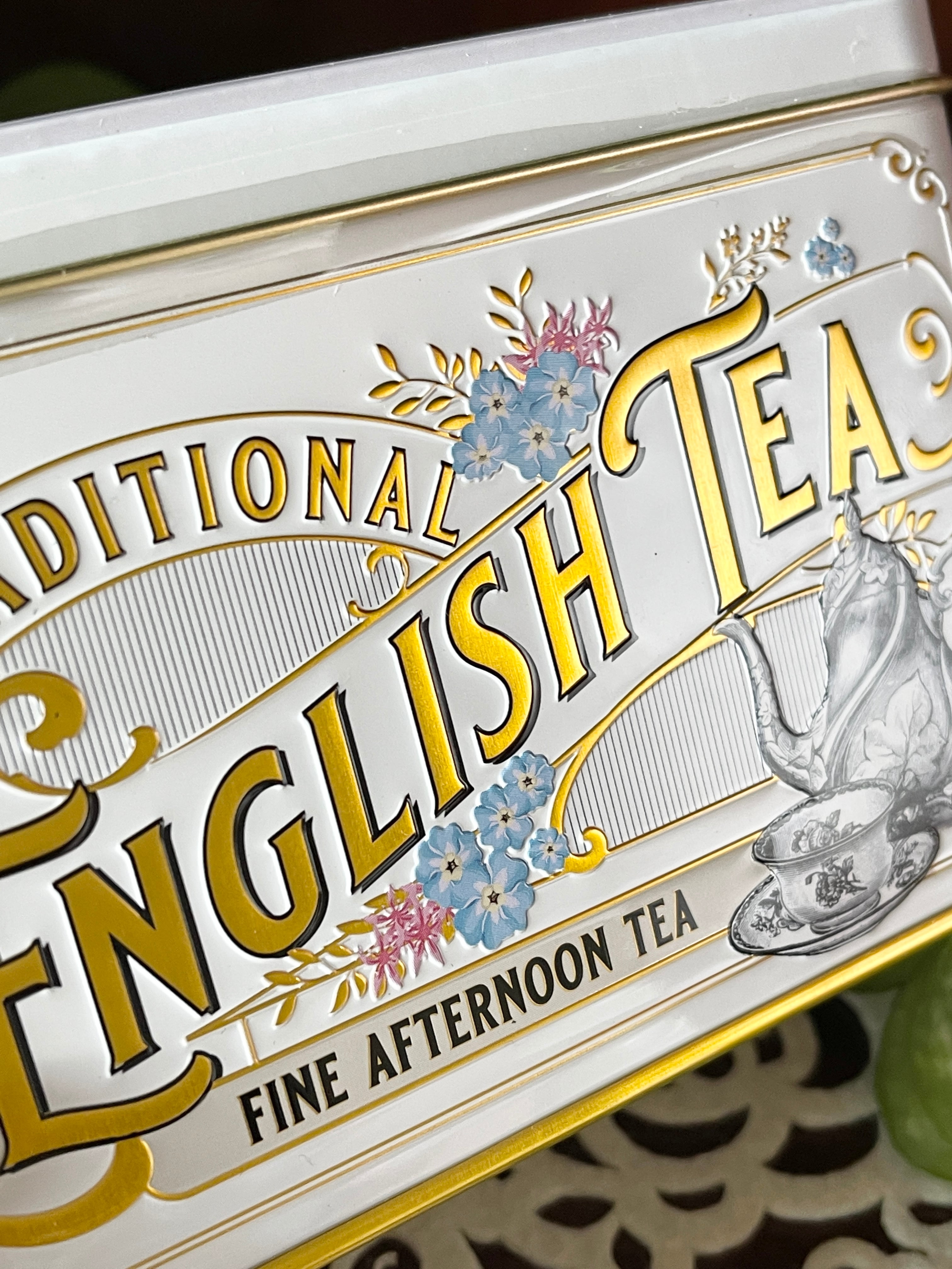 ★新商品★ アイボリー缶『New English Teas』ホワイト　AFTERNOON TEA