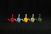 FXXK! HANDSIGN VALVE CAP /CC110イエロー
