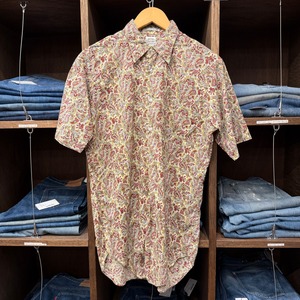 1960'S VINTAGE NORM MEAGER'S  S/S PAISLAY SHIRT ３点留